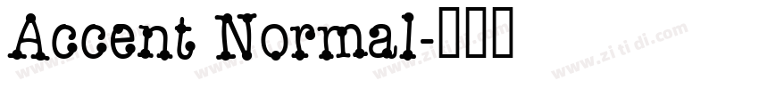 Accent Normal字体转换